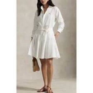 Polo Ralph Lauren Paneled Fit And Flare Shirt Dress Size 12 NWT
